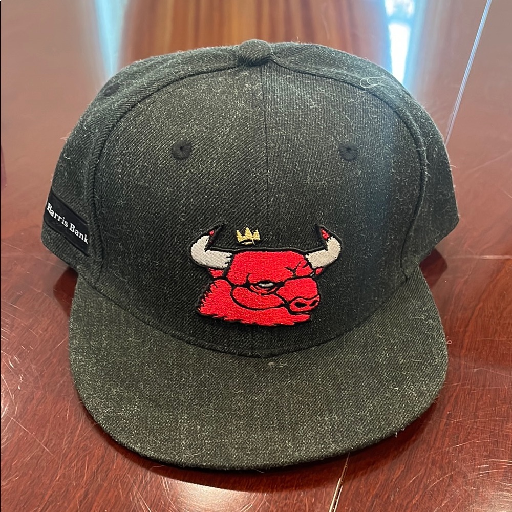 Bulls Black Cap with Red Logo